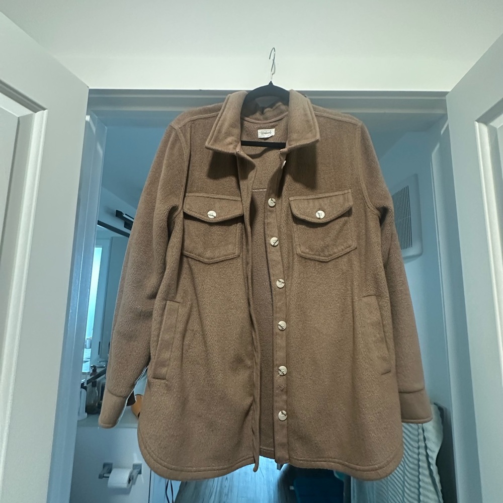 Fashion Nova Teddy Button-up Coat